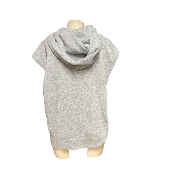 Frankie Shop Juno Sleeveless Knit Hoodie Grey Melange Size XS/S - Picture 6 of 12